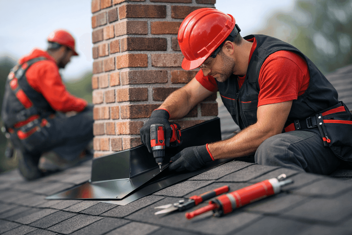 Chimney Flashing service by San Antonio Roofing