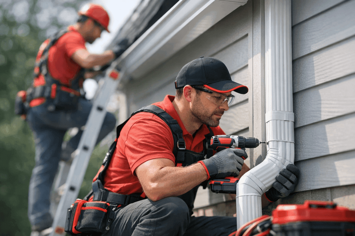 Downspout Repair service by San Antonio Roofing